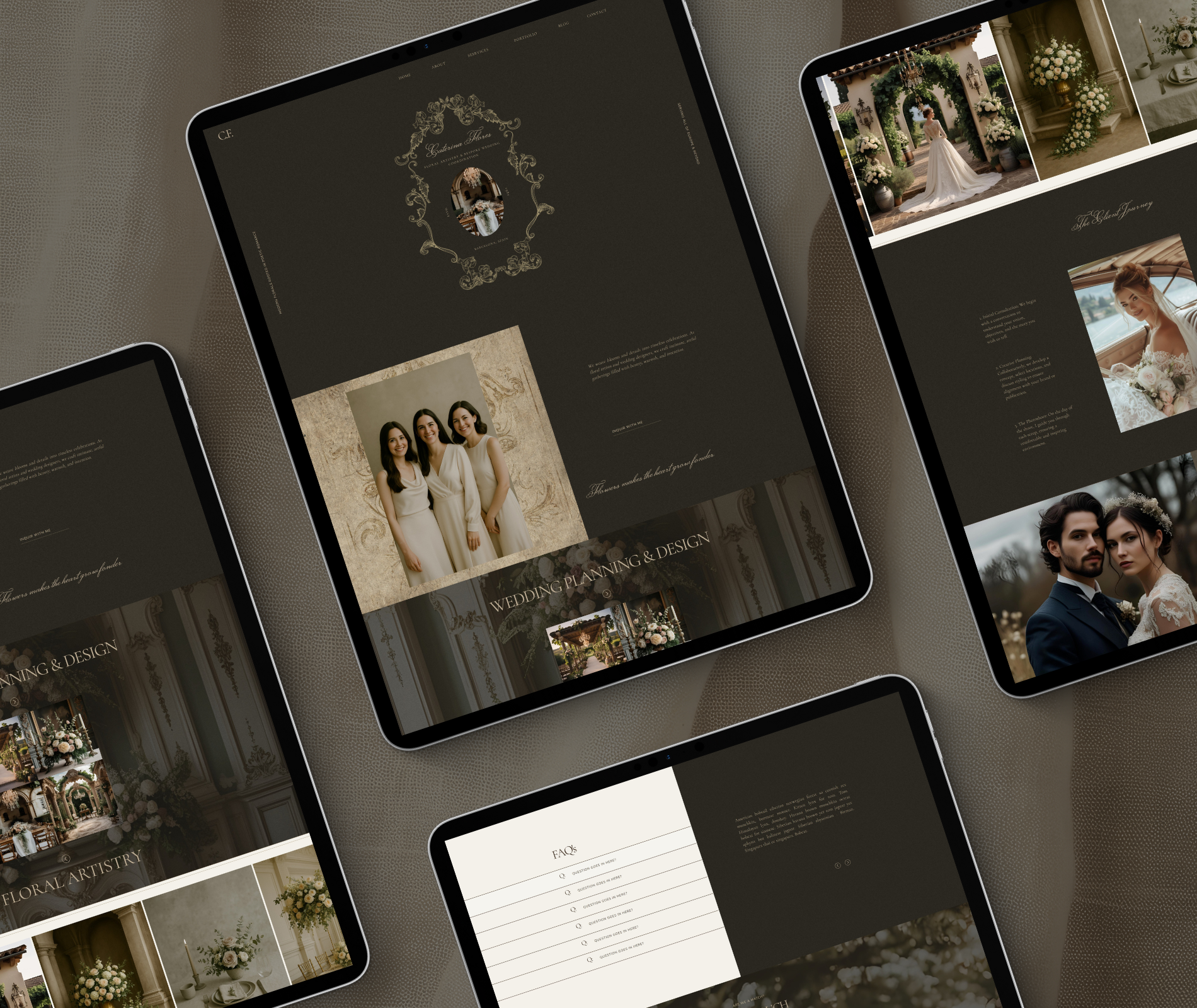 Image of a showit website template for photographers and wedding professionals